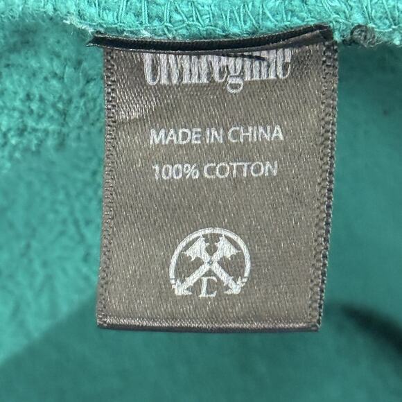 Civil Regime Redeemed Sweatpants Mens M Teal Green Cotton Embroidered Joggers - Picture 12 of 14